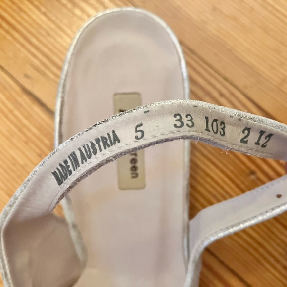 NWOB Paul Green Rio Pointed Toe Kitten Heel Slingback Antik Metallic Suede 7.5. - Picture 8 of 11